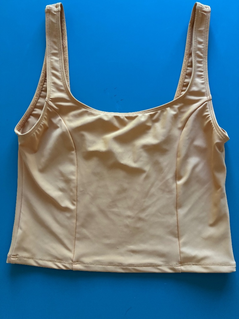 Seea Swim Cropped Swim/Yoga Top in Mustard Medium